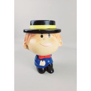 Vintage 6' Big Head Little Gentleman Ceramic Coin Bank
